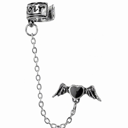 Coeur Noir Stud Cuff Earring Pewter Alchemy E212 3 Coeur Noir Stud Cuff Earring Pewter Alchemy E212