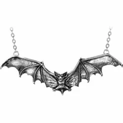 Gothic Bat Pendant Pewter Alchemy P121