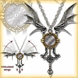 Steampunk Icarus Ex Machina Necklace Pewter Alchemy P556 3 Steampunk Icarus Ex Machina Necklace Pewter Alchemy P556