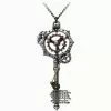 Septagramic Coercion Gearwheel Key Necklace Pewter Alchemy P671
