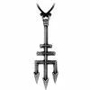 Black Trinity Trident Necklace Pewter Alchemy P686 -TheHolidayBarn Shop 17 P686