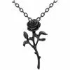 Black Rose In Bloom Necklace Pewter Alchemy P695 -TheHolidayBarn Shop 17 P695