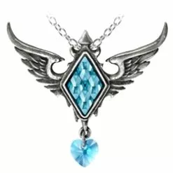 Frozen Heart Necklace Pewter Alchemy P703