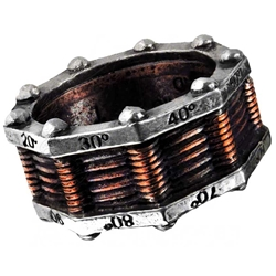 Hi-Voltage Toric Generator Ring Pewter Alchemy R149 3 Hi-Voltage Toric Generator Ring Pewter Alchemy R149