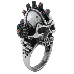 Steamhead Gearpunk Ring Pewter Alchemy R186 3 Steamhead Gearpunk Ring Pewter Alchemy R186