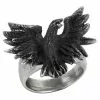 Flocking Raven Ring Pewter Alchemy R197 -TheHolidayBarn Shop 17 R197