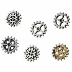 Medium Gearwheel Buttons Pewter Alchemy S10