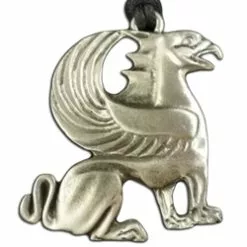 Griffin Pewter Pendant Necklace 121.0631