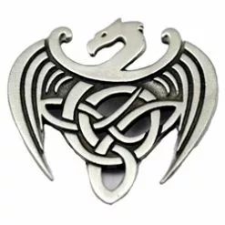 Celtic Dragon Pewter Brooch 106.1406