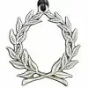 Laurel Wreath Pewter Pendant Necklace 121.0626