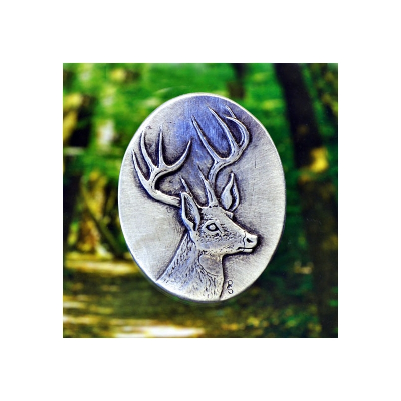 Deer Brooch Fine Pewter 106.0935 3 Deer Brooch Fine Pewter 106.0935