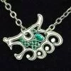 Viking Wolf Head Necklace 26-201015 -TheHolidayBarn Shop 26 201015