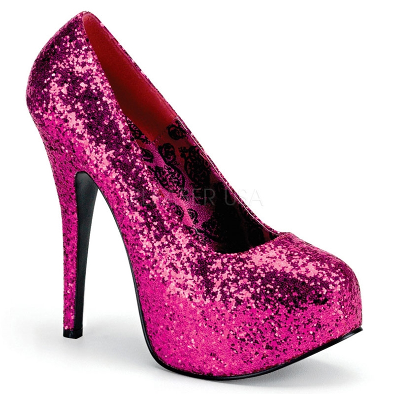Teeze Basic Glitter Wide Width Platform Pumps 3 Teeze Basic Glitter Wide Width Platform Pumps