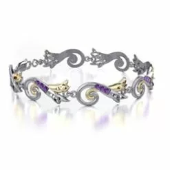 Waves Of Eternity Silver And Gold Bracelet 52-MBL123