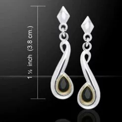 Black Blaque Swirl Earrings 52-MER404