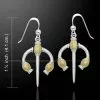 Danu Silver And Gold Thistle Earrings 52-MER551