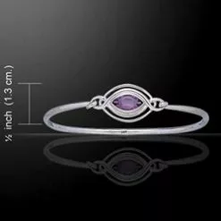 Celtic Knots Silver Bangle 52-TBG338