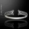 Celtic Knots Open Silver Bangle 52-TBG343 -TheHolidayBarn Shop 52 TBG343