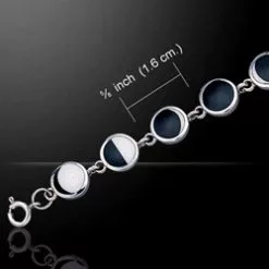 Moon Phase Silver Bracelet 52-TBG406