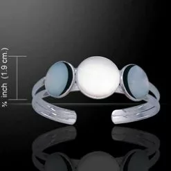 Full Moon Phase Silver Cuff 52-TBG695