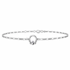 Irish Claddagh Sterling Silver AnkletTBG726