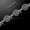 Cho Ku Ray Reiki Spiral Silver Bracelet 52-TBL080 -TheHolidayBarn Shop 52 TBL080