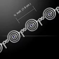 Cho Ku Ray Reiki Spiral Silver Bracelet 52-TBL080