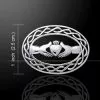 Irish Claddagh With Celtic Knotwork Silver Brooch 52-TBR027