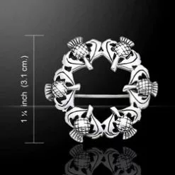 Celtic Thistle Silver Pin 52-TBR193
