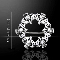 Celtic Thistle Silver Pin 52-TBR193 3 Celtic Thistle Silver Pin 52-TBR193