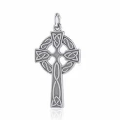 Celtic Knotwork Celtic Cross Silver Charm 52-TC558