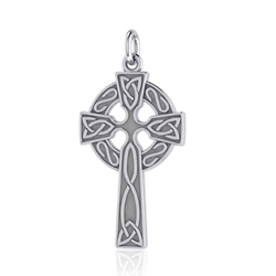 Celtic Knotwork Celtic Cross Silver Charm 52-TC558 3 Celtic Knotwork Celtic Cross Silver Charm 52-TC558