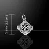 Celtic Knotwork Celtic Cross Silver Charm 52-TCM106 -TheHolidayBarn Shop 52 TCM106