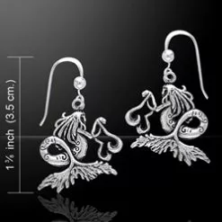 Dark Water Fairy Silver Earrings