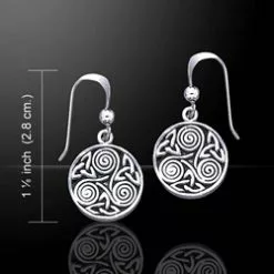 Celtic Silver Spiral Earrings