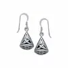 Celtic Knotwork Silver Triquetra Filigree Earrings TE683