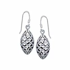 Celtic Knotwork Sterling Silver Dangle Earrings TE684