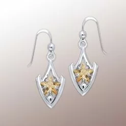 Designer Elegant Cubic Zirconia Star Earrings