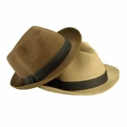 Straw Crusher Fedora Style Hat