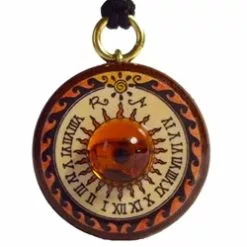 Sundial Necklace Amber 98-SAT21