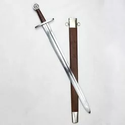 Templar Arming Sword With Scabbard 7 Templar Arming Sword With Scabbard -TheHolidayBarn Shop AH 32882R 2
