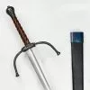 German Longsword With Twisted Wood Grip - Stage Combat Version,Renaissance Twisted Grip Longsword,Twisted Two Hand Renaissance Sword