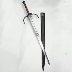 German Longsword With Twisted Wood Grip,Renaissance Twisted Grip Longsword,Twisted Two Hand Renaissance Sword -TheHolidayBarn Shop AH 3401R 2