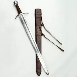Knightly Arming Sword With Adjustable Hanging Scabbard 7 Knightly Arming Sword With Adjustable Hanging Scabbard -TheHolidayBarn Shop AH 6972R LP 2