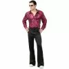Disco Shirt - Liquid Red & Black Adult Costume 100-180340 -TheHolidayBarn Shop BS61013
