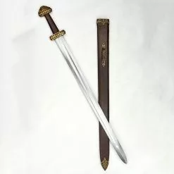 Bronze Hilt Viking Sword With Leather Wrapped Grip - PRS407W -TheHolidayBarn Shop PR S407W 2