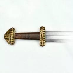 Bronze Hilt Viking Sword With Leather Wrapped Grip - PRS407W -TheHolidayBarn Shop PR S407W 3