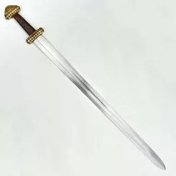 Bronze Hilt Viking Sword With Leather Wrapped Grip - PRS407W -TheHolidayBarn Shop PR S407W 5