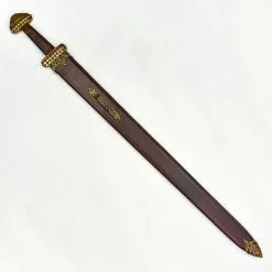 Bronze Hilt Viking Sword With Leather Wrapped Grip - PRS407W -TheHolidayBarn Shop PR S407W 6