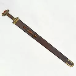 Scandinavian Vendel Chieftain's Sword Damascus Blade - Brass Hilt - Tin Plated Accents - PRS412D -TheHolidayBarn Shop PR S412D 6